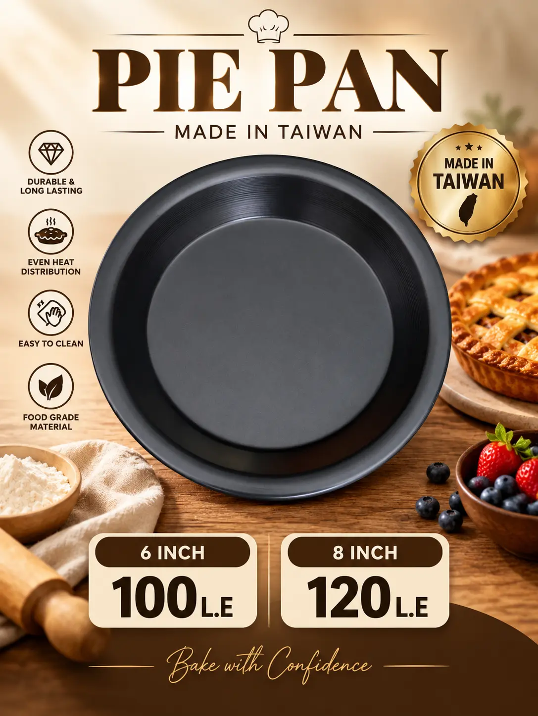 Round pie pan