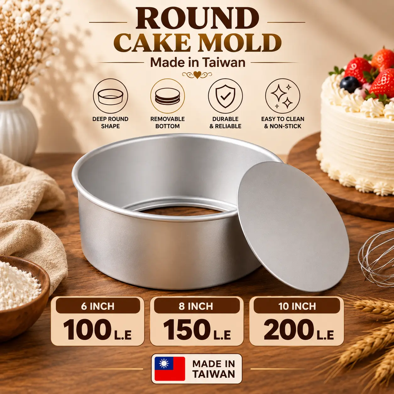 Round cake mold range