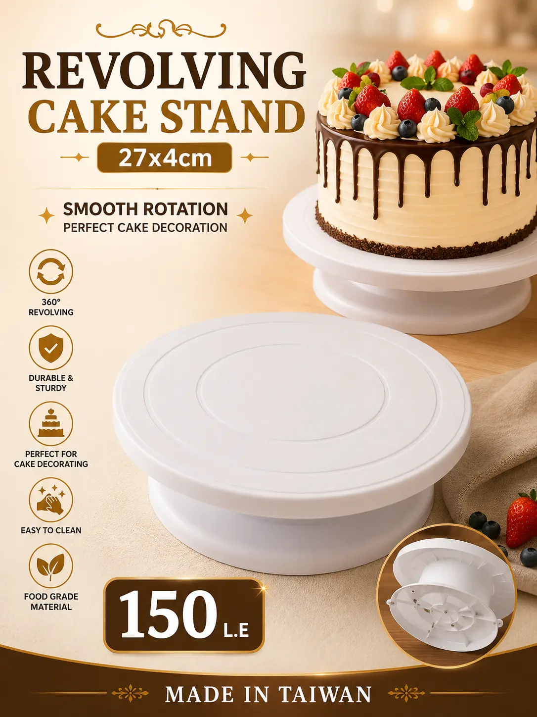 Revolving cake stand