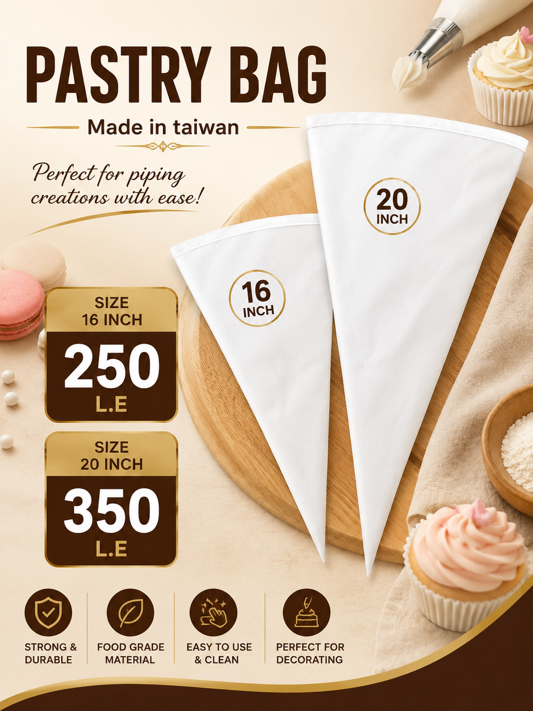 Pastry piping bag